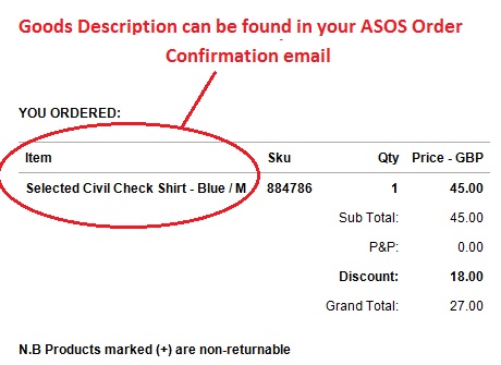 Welcome to ASOS Returns Service - Returns Request Form